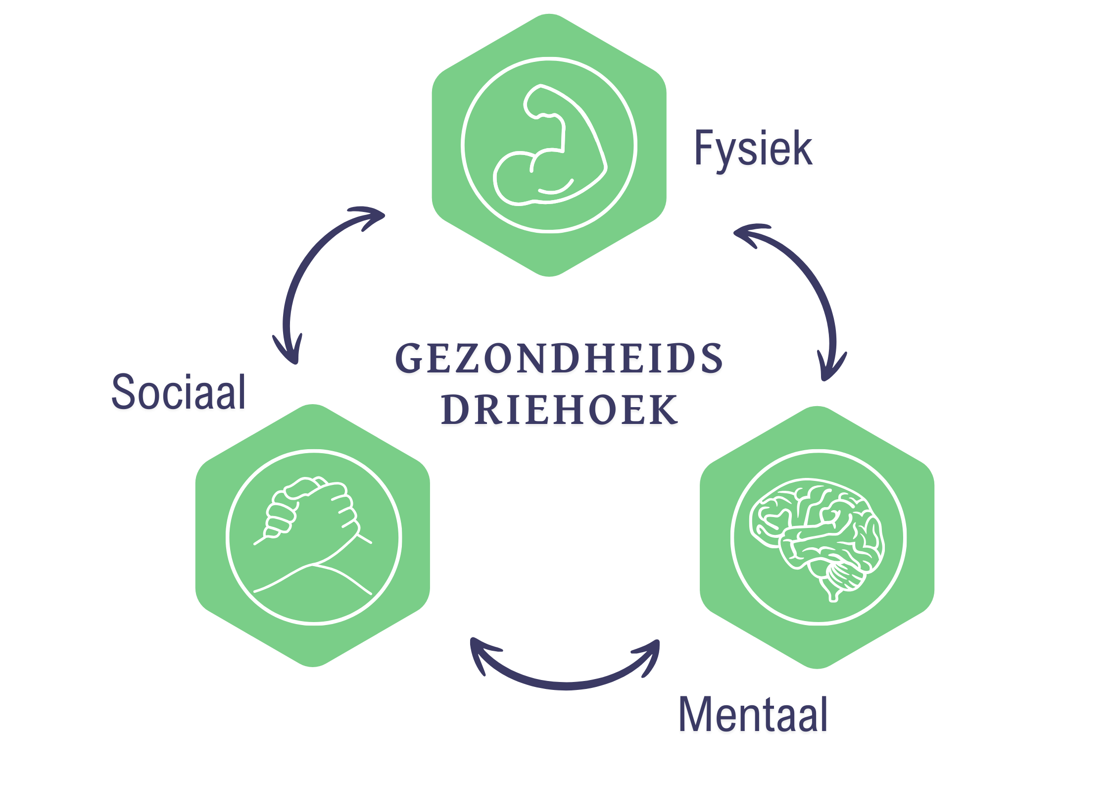PsyA gezondheidsdriehoek infographics GD Transparant mentaal welzijn